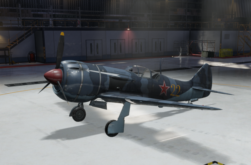 La-11 in War Thunder with "La-11, grey bicolour camouflage" camouflage